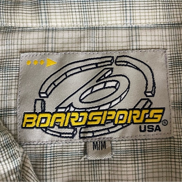 Boardsports Men's Button-Up Light Plaid Shirt Sz M Streetwear Skater Surfer - Picture 3 of 9